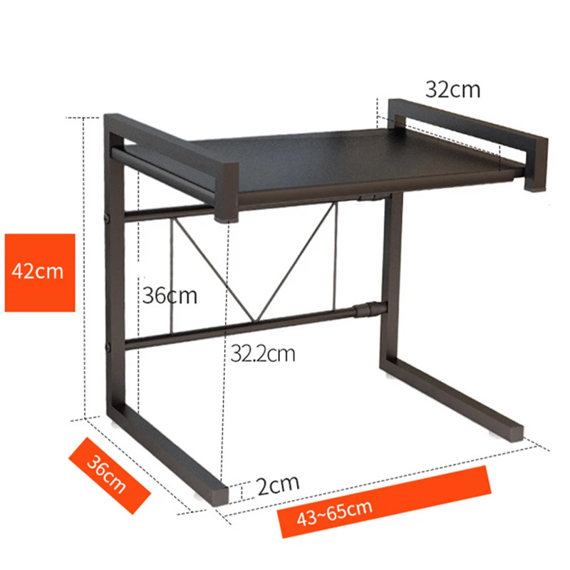 Регулируемая кухонная полка для микроволновой печи металлическая