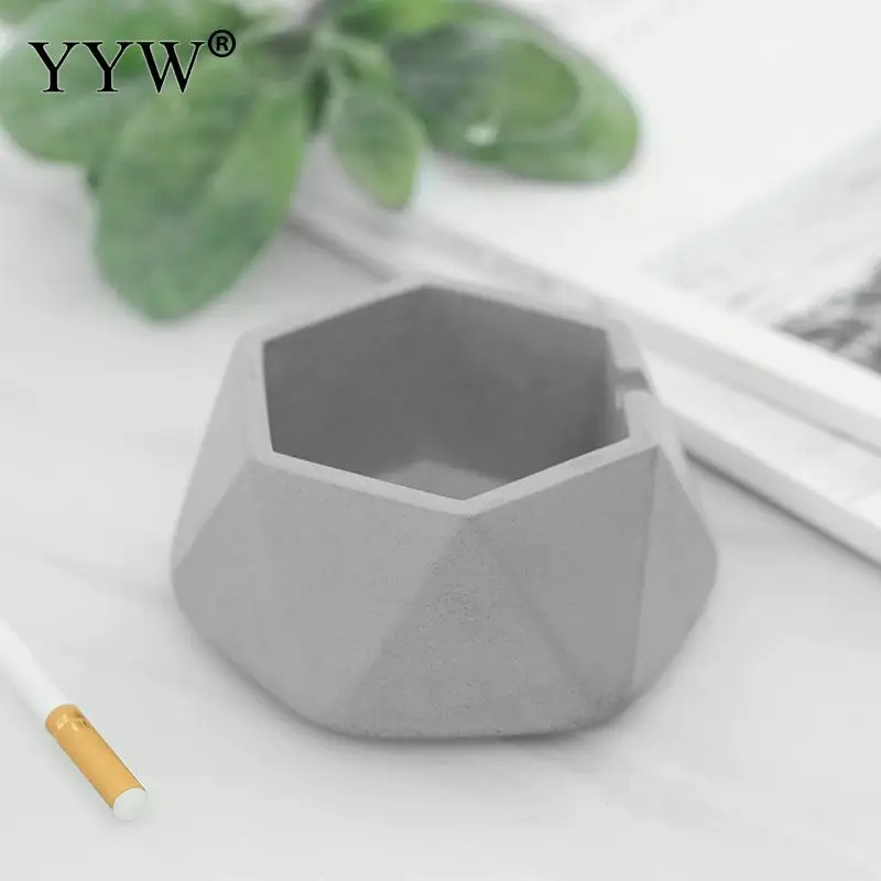 

1pc Smoking Accessories Creative European Style Handmade Cement Ashtray Large Capacity Ash Tray Cement Ash Tray Ornaments
