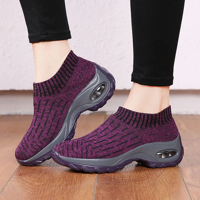 Spring Autumn Women Sock Shoes Sneakers Women Comfortable Breathable Shoes Wear-resistant Deodorant Ladies Footwear Hot Sale