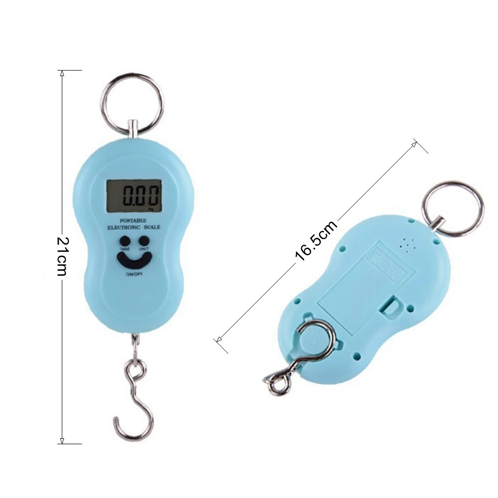 Цифровые портативные мини весы с крючком 50 кг для рыбалки путешествий мелкой еды
