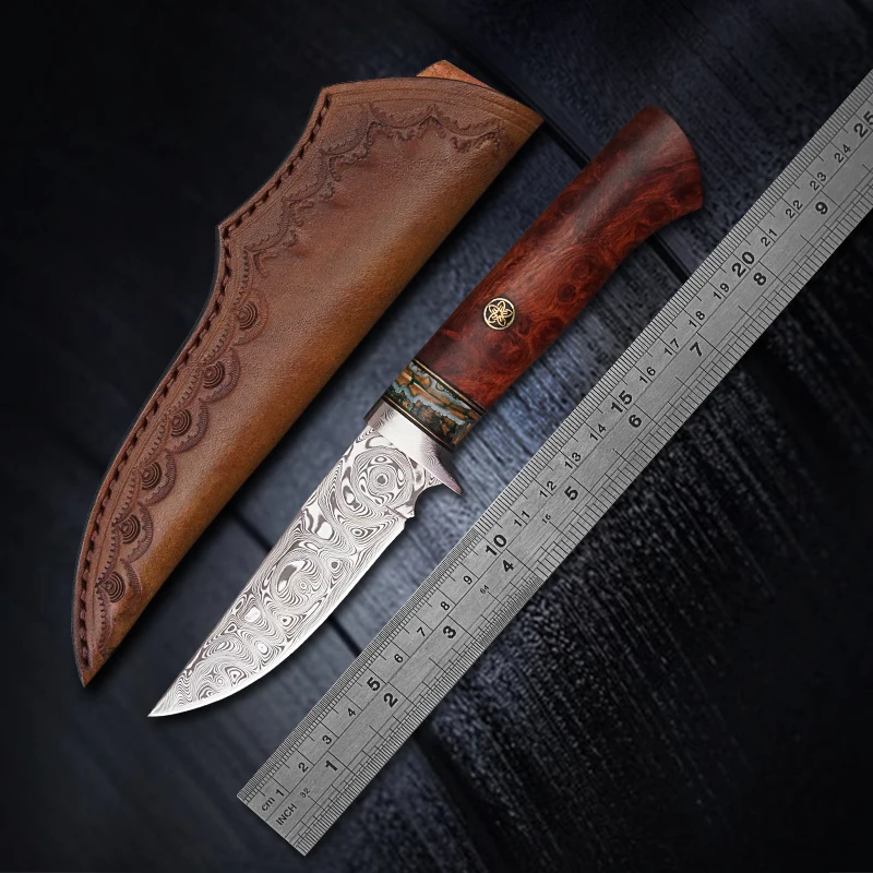 Турен охотничий нож ручной работы с ножнами шведский фиксированным лезвием из