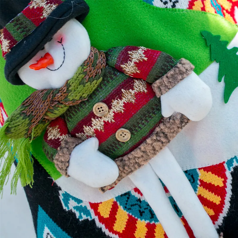 Новый женский свитер размера плюс зимняя одежда Рождественская Кукла-снеговик