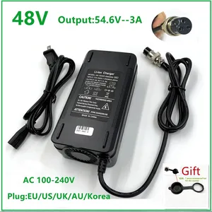 48v charger output 54 6v3a electric bike lithium battery charger for 48v kugoo m4 kugoo x1 m4 pro speedway mini 4 pro free global shipping