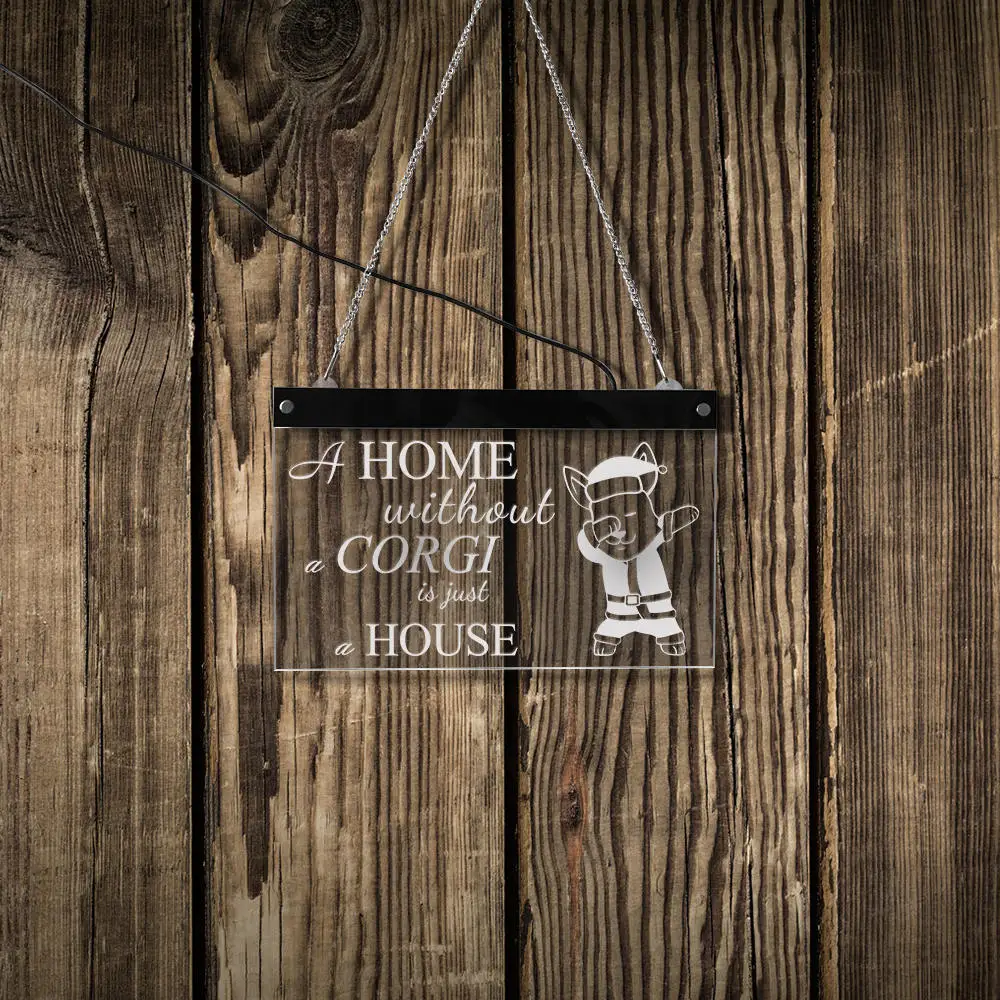 Дома без корги-это просто дом меняющий цвета акриловый светодиодный неоновый