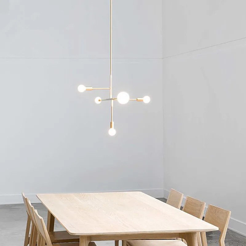 

Nordic Modern Gold Led Pendant Lights Bedroom Dinning Room Kitchen Hanglampen Voor Eetkamer E27 Led Lamp Edison Light Bulb
