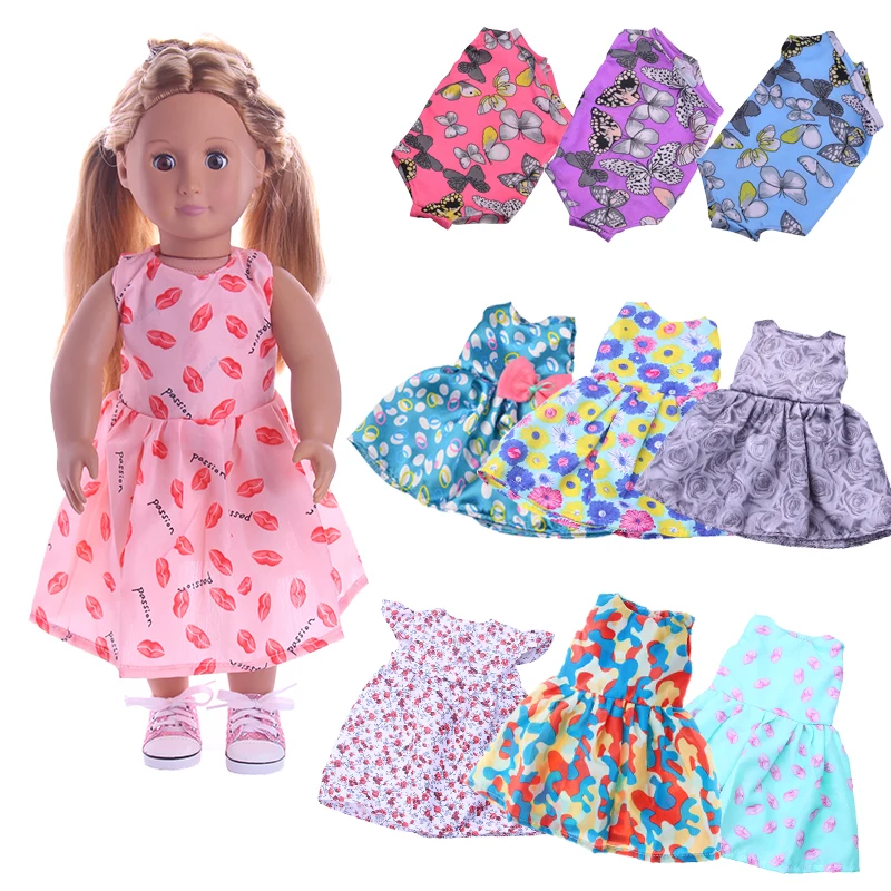 Кукла в купальнике С Рисунком бабочки платье для 18 дюймов американская кукла и 43