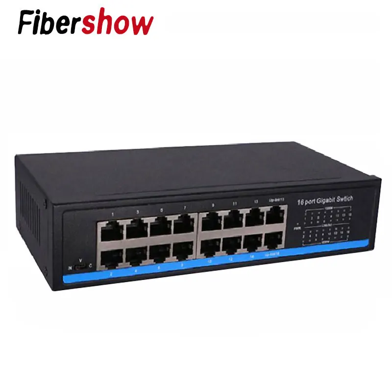 16 Порты и разъёмы гигабитный коммутатор бит/полный дуплекс Gigabit Ethernet коммутаторы 10/100/1000 м