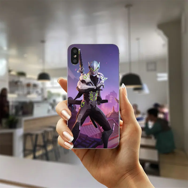 Мягкие силиконовые чехлы Genji Overwatchs для iPhone X XR XS Max 10 7 6 6s 8 Plus 4 4s 5 5S SE 5C