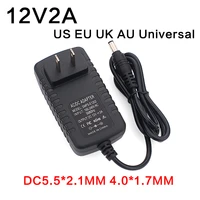 ac100 240v 12v 2a 24w dc ac adapters dc12v us eu uk au plug universal power adapter supply for cctv led light strips