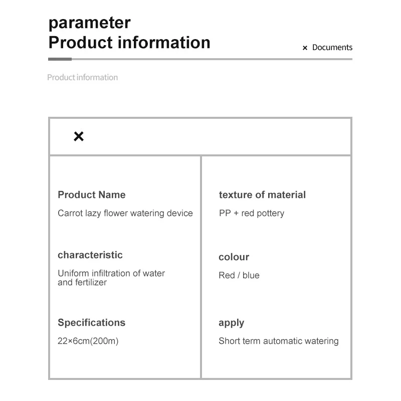 

Creative Watering Irrigation Auto Dropper Carrot Shaped Automatic Self Watering Kit Valve Drip Pot Green Plant Water Device