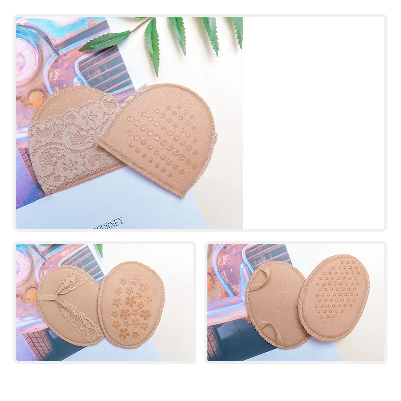 Половинная стелька невидимая противоскользящая впитывающая пот с высоким