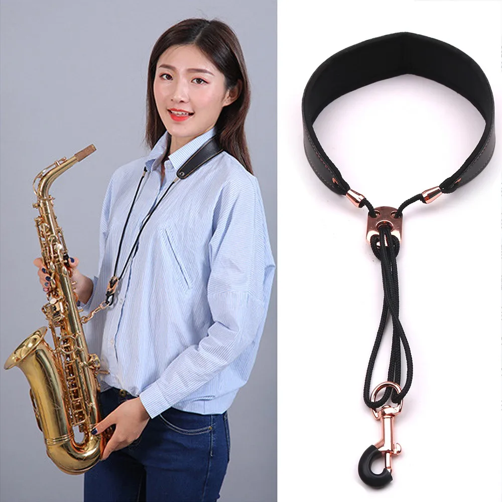 

Adjustable Saxophone Neck Strap Leather Belts Saxphone Hanging Straps For Soprano Tenor Alto Baritone Sax Clarinet Accessories