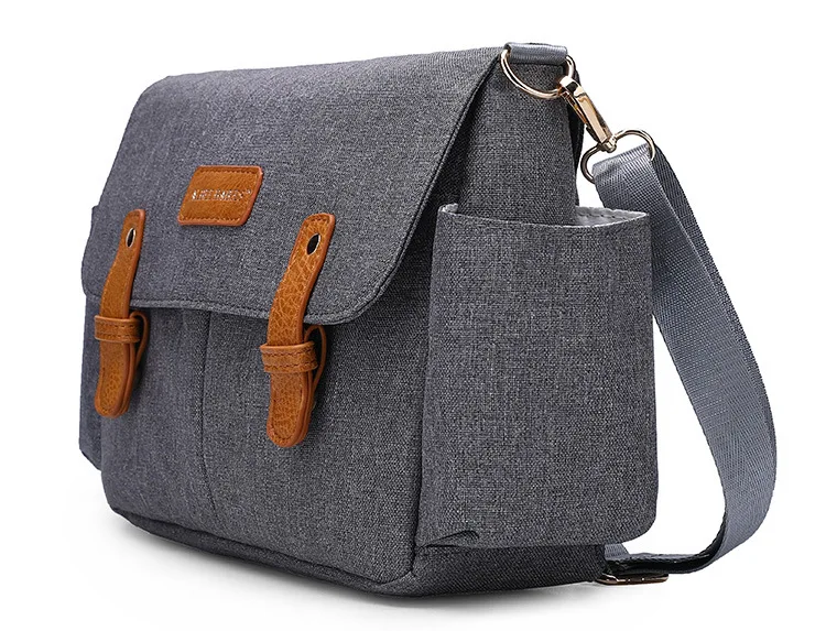 Вместительная сумка для детской коляски серый черный синий цвета модный