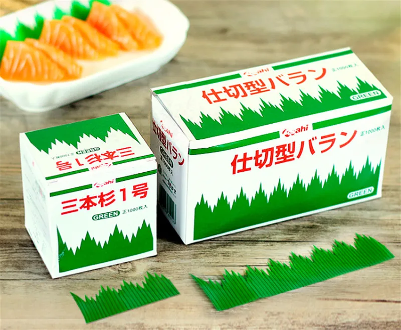 Японская еда бамбук зеленый лист сашими украшение &quotсуши&quot маленькие зеленые