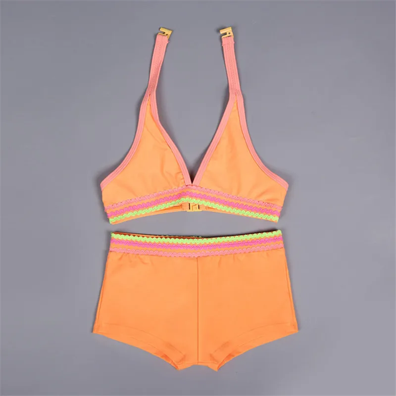 

Summer Girls Two Piece Swim Baby Swimsuit Solid Color Kids Bikini Sets Girls Swimsuit Swimwear Beach Wear Bathing