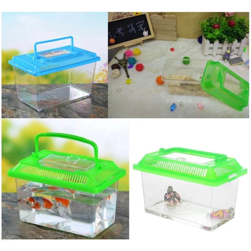 

652A Mini Transparent Aquariums for Kids Fish Bowls for Small Fish and Tortoise