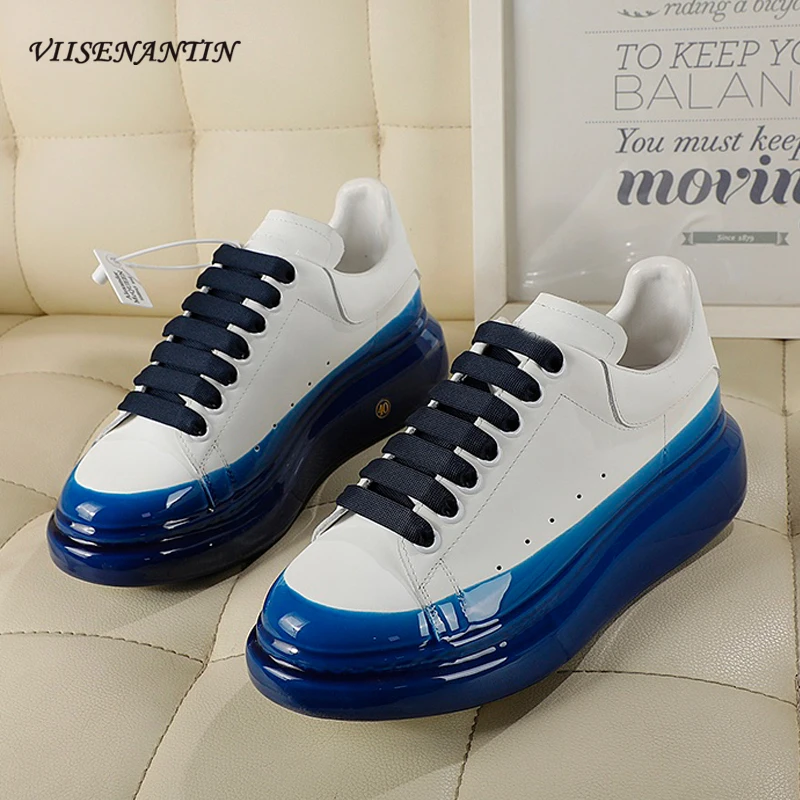 

Туфли на толстой подошве для мужчин и женщин, натуральная кожа, увеличивающие рост, Повседневная дизайнерская брендовая Роскошная обувь, ве...