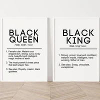black king and queen definition quote canvas painting minimalist letter posters and prints wall art home decor no frame bedroom