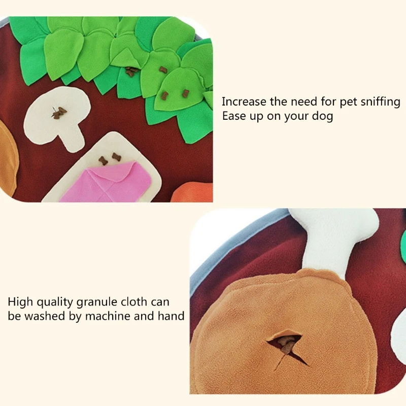 

Pet Dog Snuffle Mat Nose Smell Training Blanket Sniffing Pad Slow Feeding Bowl