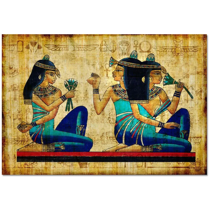 На заказ древние египетская стенная роспись Портрет холст живопись плакат