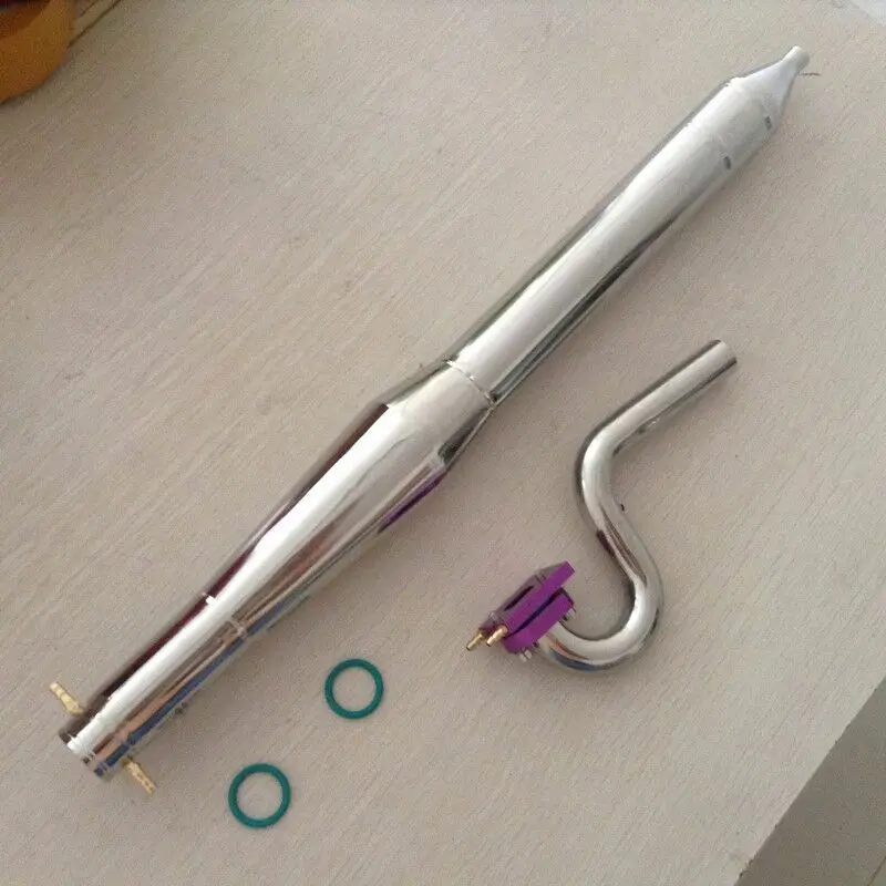 Выхлопная труба из нержавеющей стали l740 мм настраиваемая для двигателя Zenoah