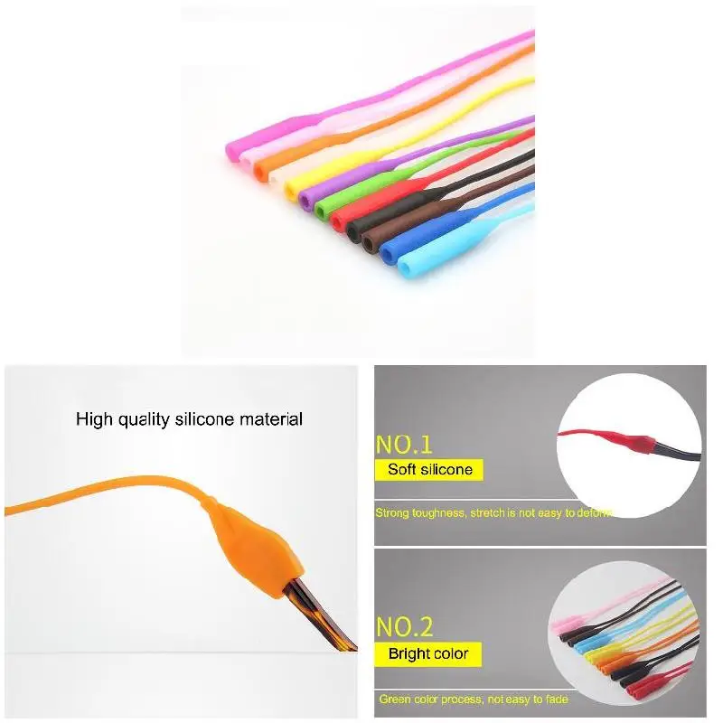 

Newly 56cm Silicone Glasses Chain Strap Cable Holder Neck Lanyard for Reading Glasses Keeper Tools Lanyard Chain Strap FIF66