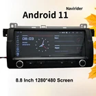 Автомобильный мультимедийный видеоплеер на Android 11, стерео для BMW E46 320i 325i 323i 330i, 8,8 дюйма, GPS-навигация с поддержкой DSP Carplay