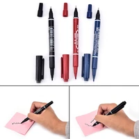 top selling practical double hand marker pens waterproof ink portable fine colour marker pen 3 colors stationery