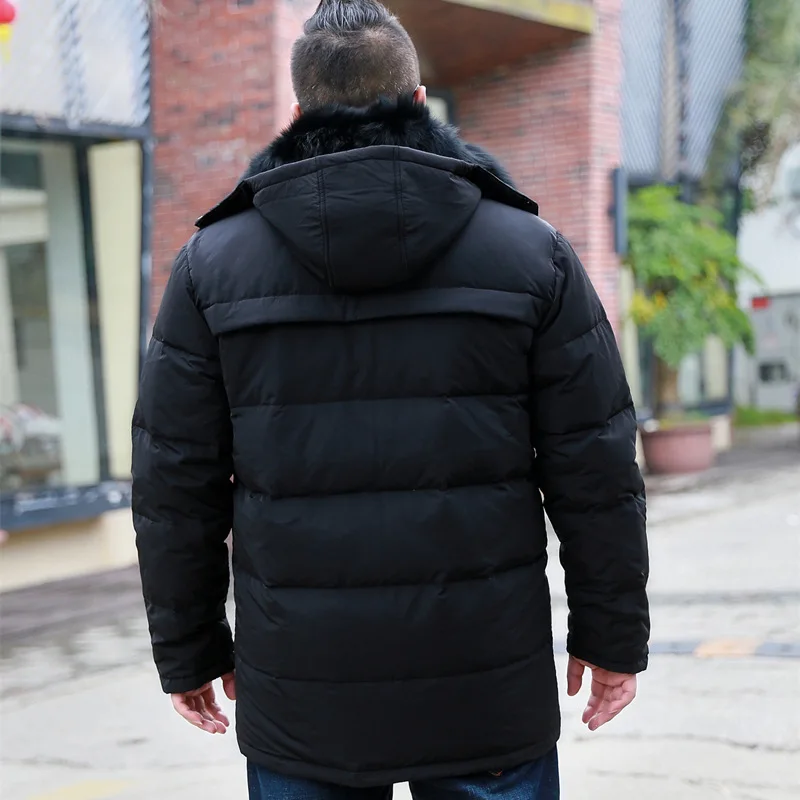 new fashion high quality super large Casual Warm Thick with hood Fur collar Loose Down Jacket Men coat size XL-11XL12XL13XL | Мужская