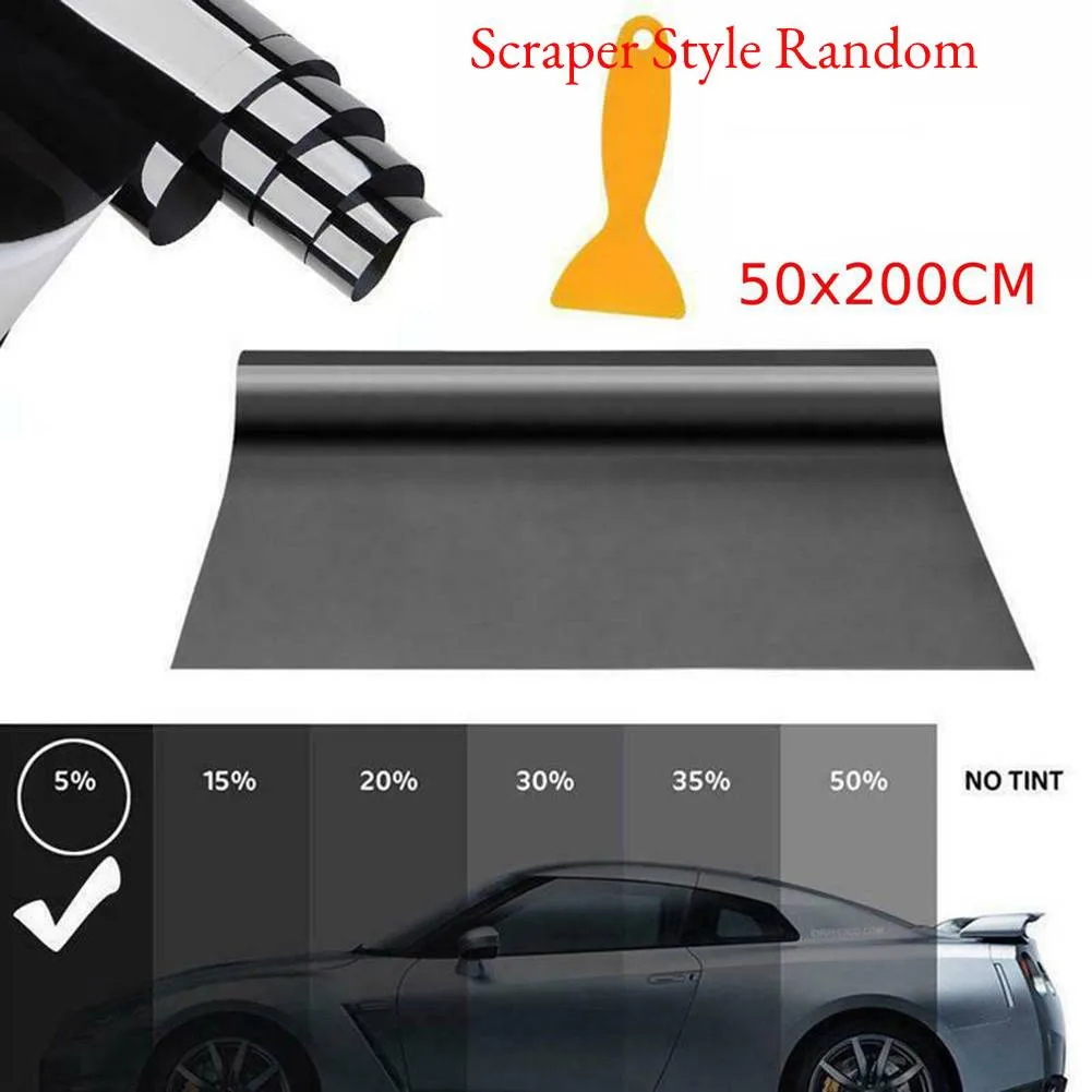 

100% Brand New Car Sticker 200x50cm Black Car Casement Polyester Film Dye