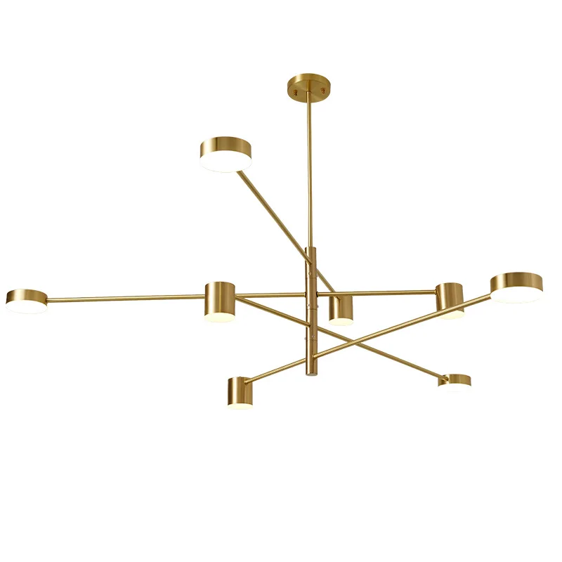 

Art DECO LED Chandeliers For Living Room Luxury Designer Restaurant Modern Copper Chandelier Lighting Hanging Dining Lamp