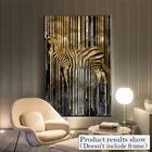 Абстрактная Золотая фольга лошадь Зебра Печать на холсте картина стены Искусство Живопись и постер животных Гостиная Спальня украшение для дома