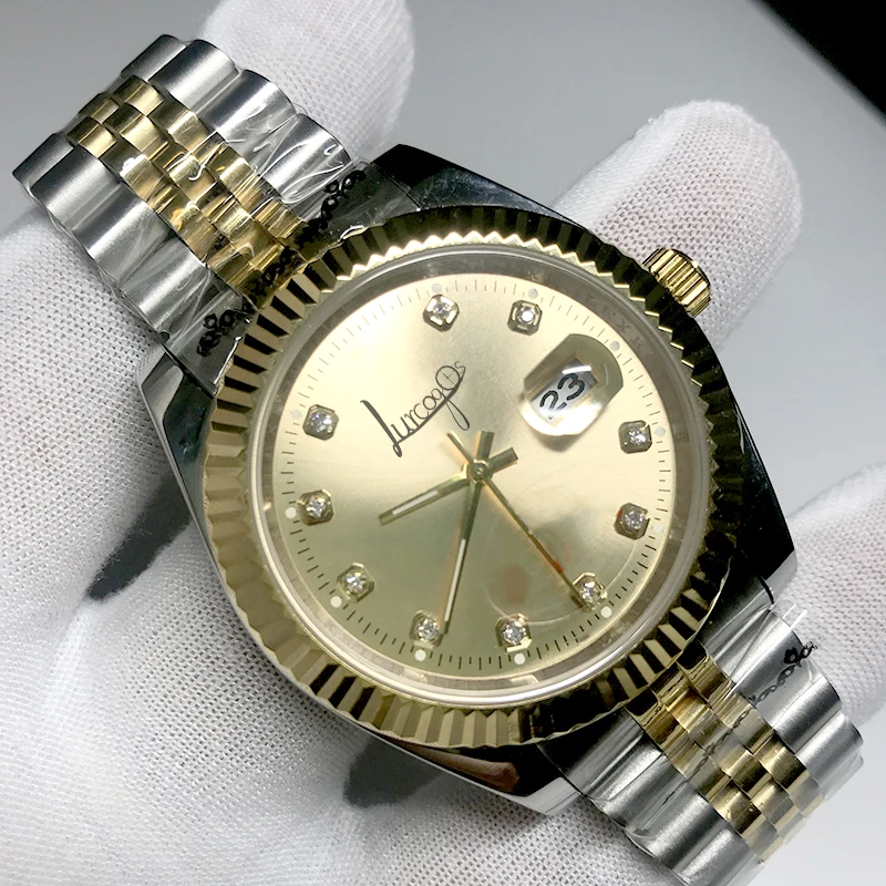 2019 новые золотые Роскошные Брендовые Часы 36 мм и 40 автоматические гладкие