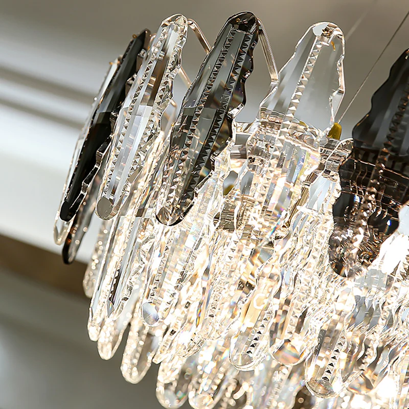 

New living room chandelier 2021 round dining room led crystal lamp bedroom chandelier home decoration indoor lighting