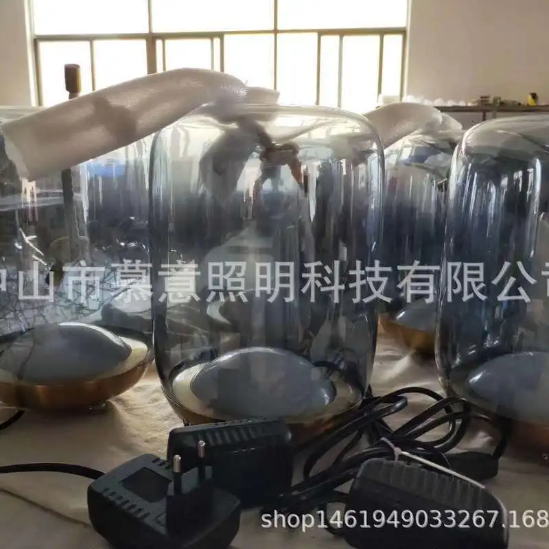 Современные итальянские настольные лампы из плавкого стекла прикроватные