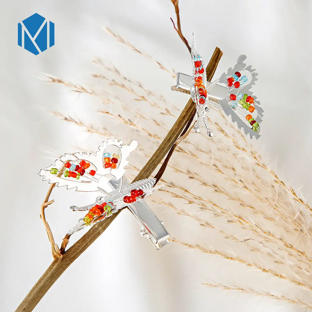 M MISM 1 пара детские металлические заколки бабочки ВВ встряхивающие шпильки в виде