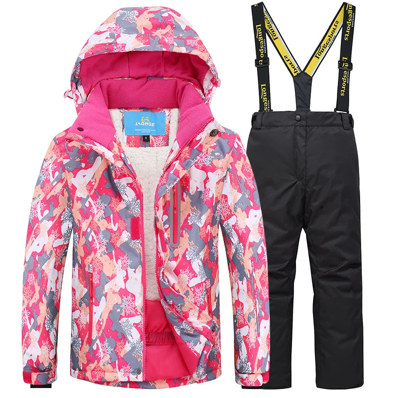 2019 новые зимние детские лыжные костюмы для девочек и мальчиков плотные теплые