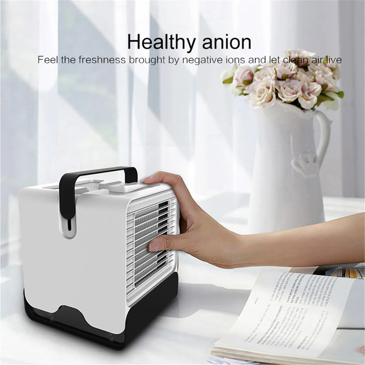 

Portable Mini USB Air Cooler Fan Air Conditioner Desktop Air Cooling Fan Humidifier Purifier For Office Bedroom 151X150X171mm