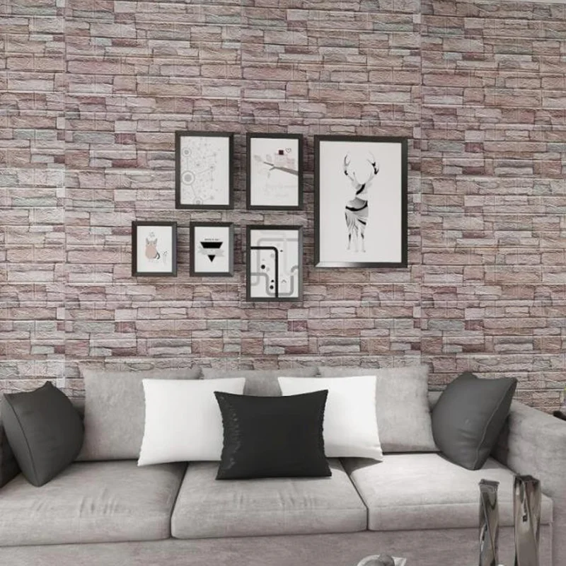 Self-adhesive DIY Brick Foam Board 3D Wall Stickers Embossed Stone Wallpaper Home Decoration Living Room Kitchen | Дом и сад