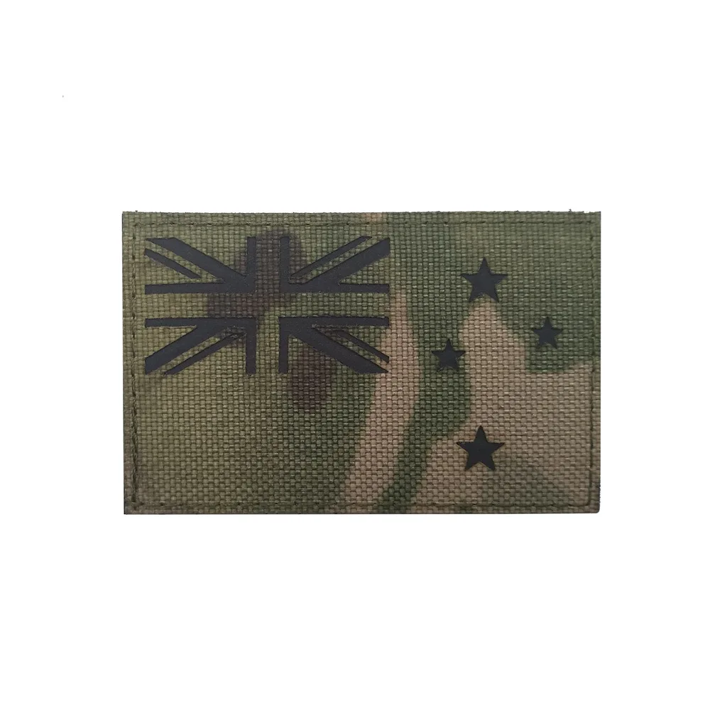 

Reflective fabrics of IR Australia New Zealand flag armbands Velcro backpack buiter patch chapter morale