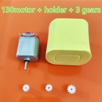 1set micro 130 dc motor 3v 10000rpm 3pcs gears motor holder case diy helicopter toy parts scientific experiment dropshipping