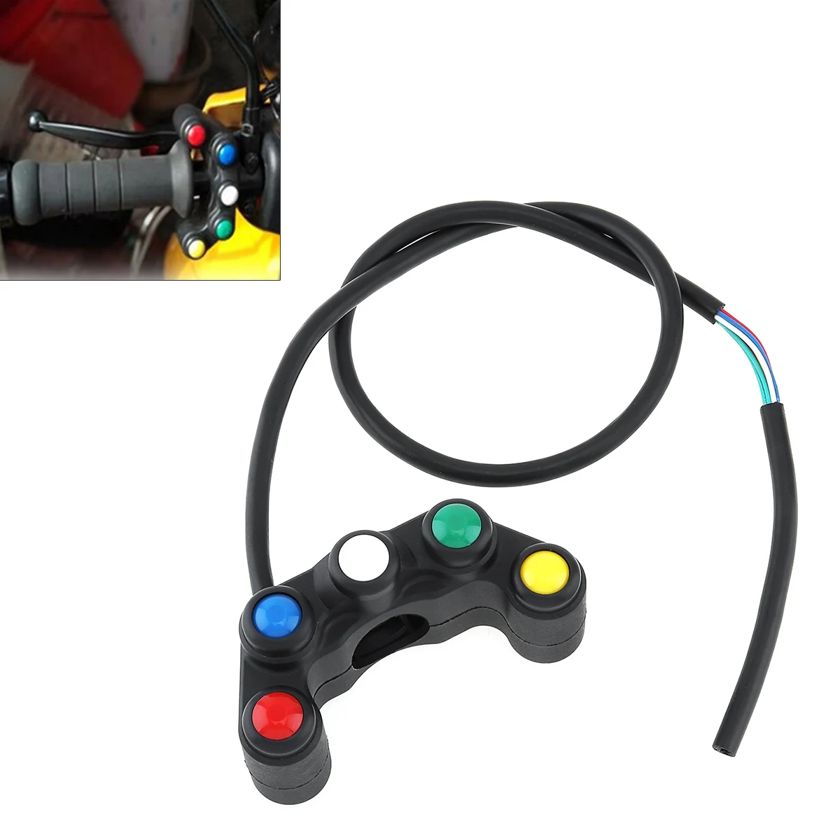 7/8 'དྷ мм переключатель управления на руль мотоцикла 5 кнопок массива руля