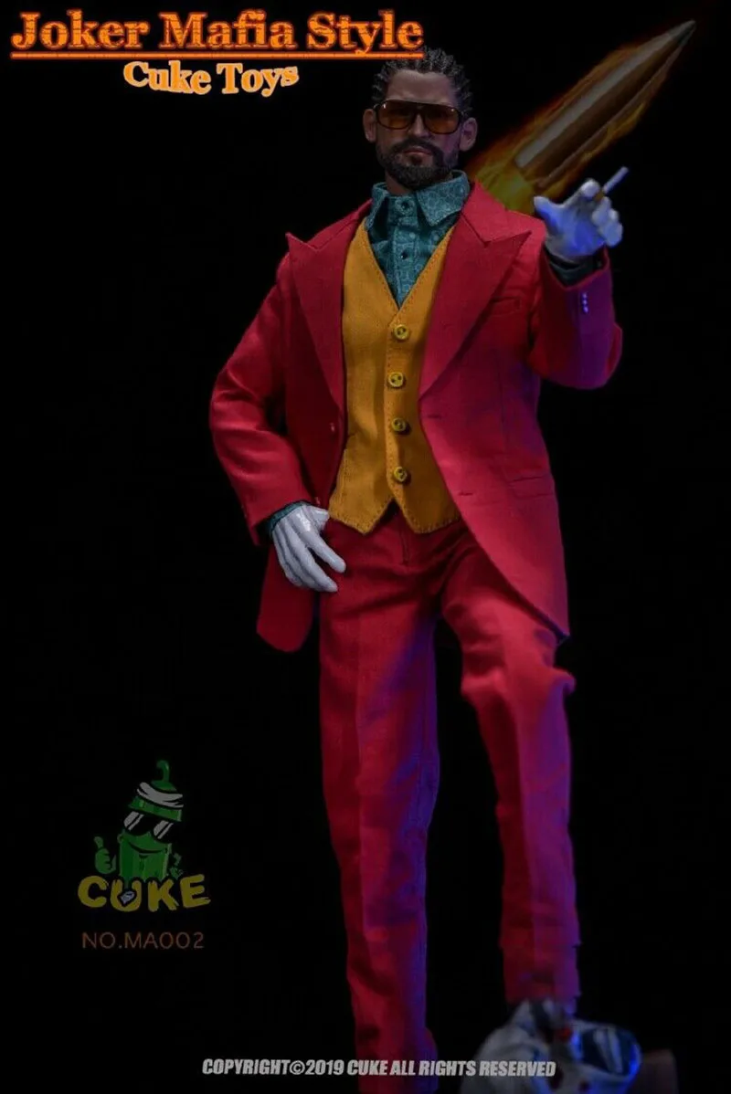 cuke toys ma 002 16 mafia style male red suit set joker clothes accessories model fit 12‘’ man action figure toys free global shippi