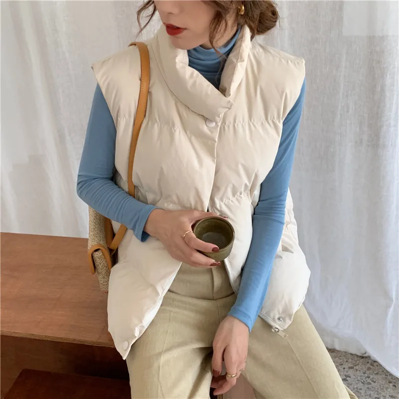 Осенне зимний женский жилет пальто Повседневная теплая Толстая хлопковая
