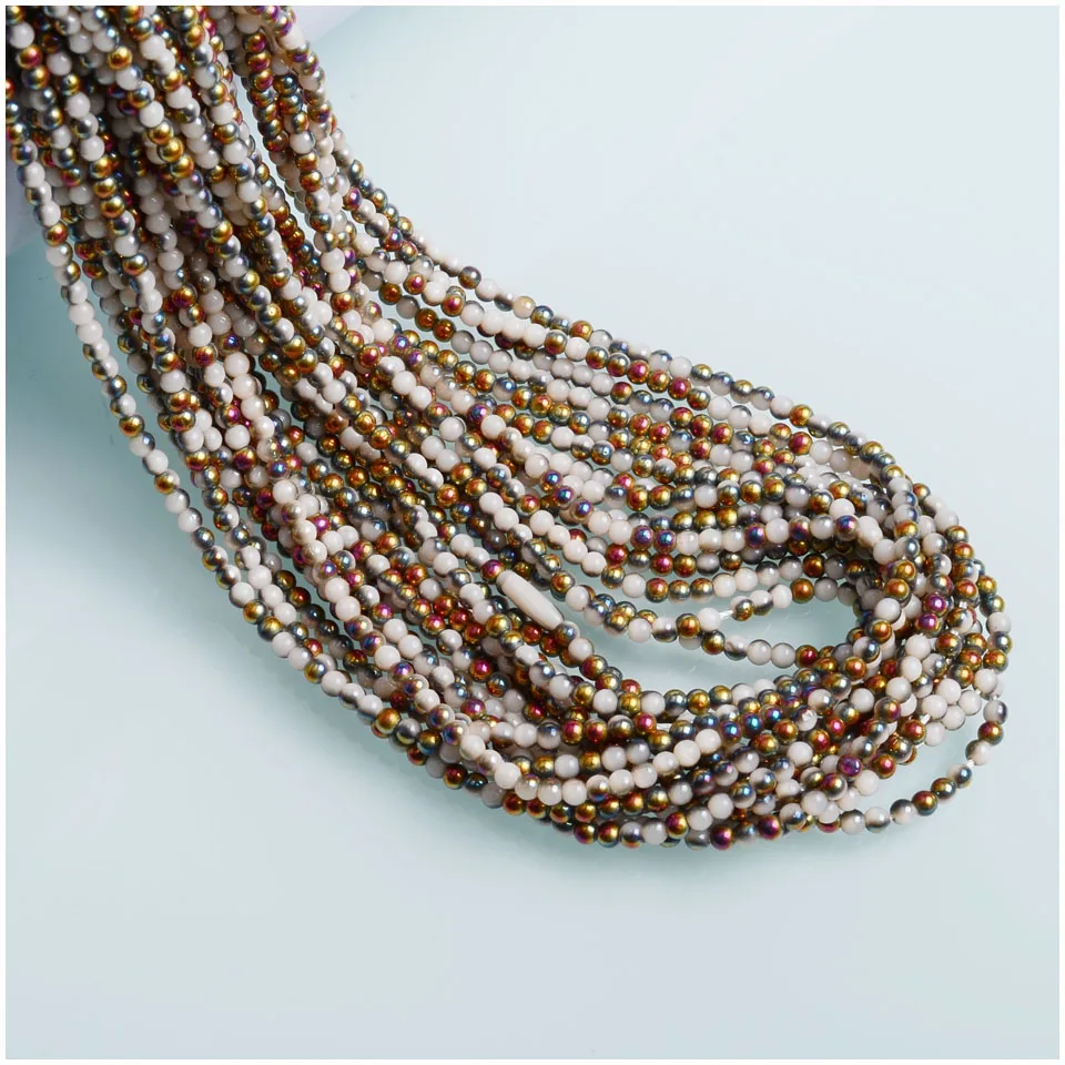 Лидер продаж маленькие Бусины 1 мм круглые бусины Spacer стеклянные для