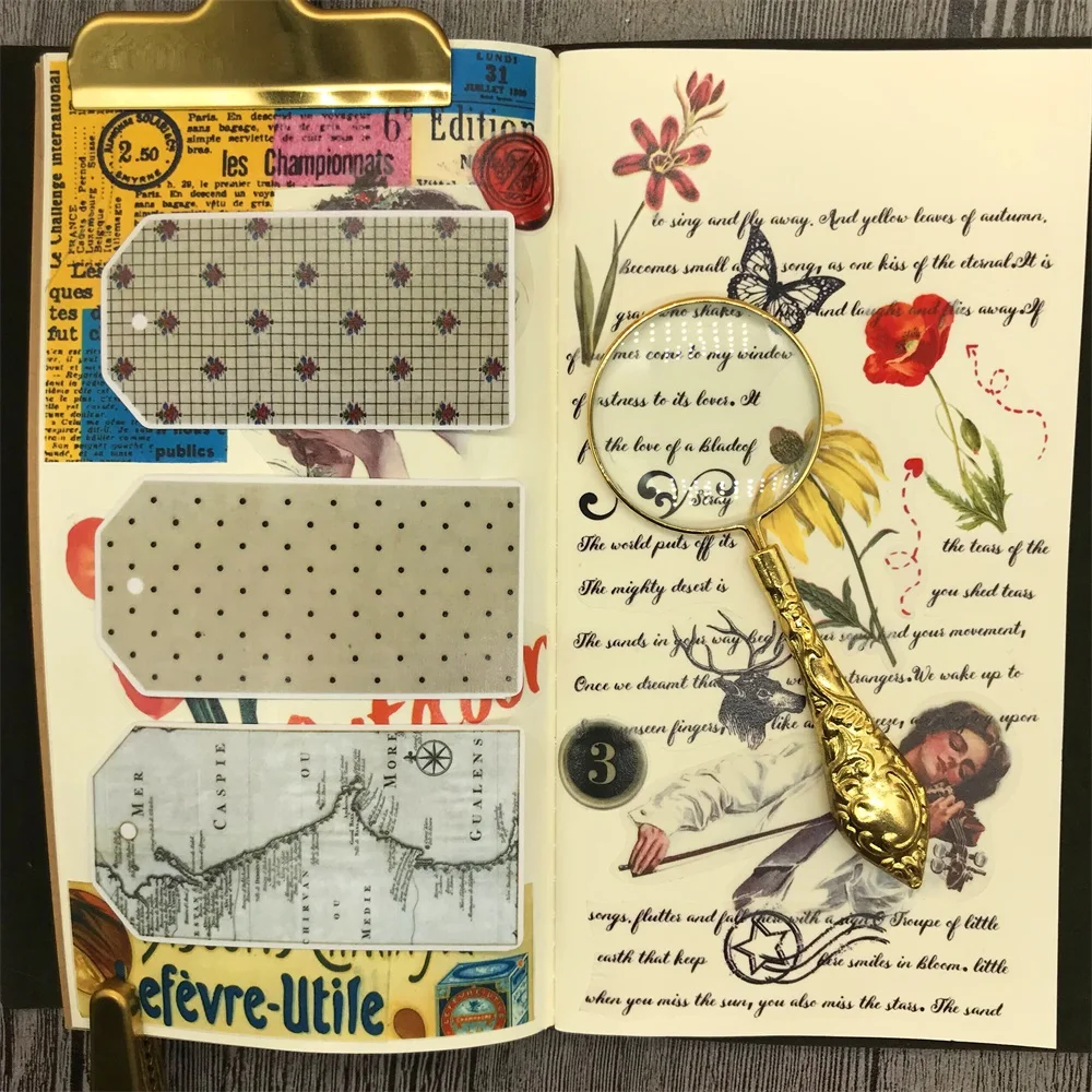 11 шт./компл. Ретро винтажная карта бирки бумажный набор для скрапбукинга альбом