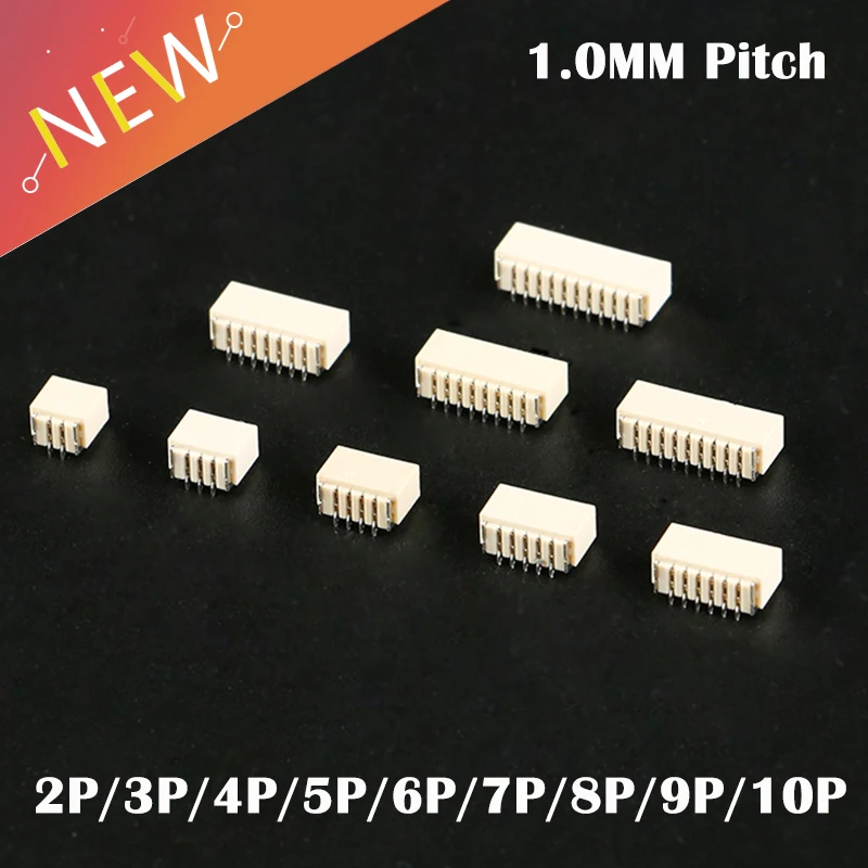 

20Pcs/lot SH 1.0 mm Spacing Connector 2P/3P/4P/5P/6P/7P/8P/9P/10P/11P/12P vertical SMD Connector 1.0mm pitch patch plug