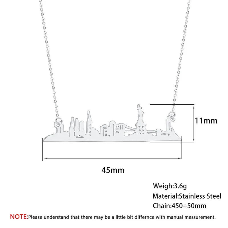 Популярное ожерелье с подвеской в виде статуи Свободы Нью-Йорка Из Нержавеющей