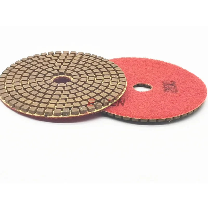 Медные 4-дюймовые гибридные полировальные колодки для влажного использования