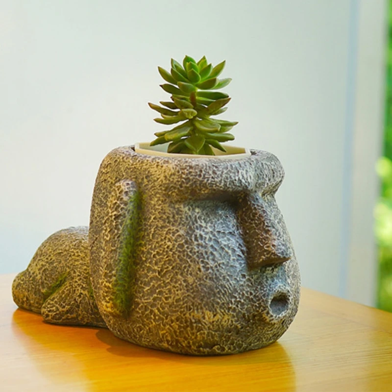 

Креативный каучуковый цветочный горшок, каменная статуя, держатель для ручек, школьные и офисные принадлежности, подарок 85DD